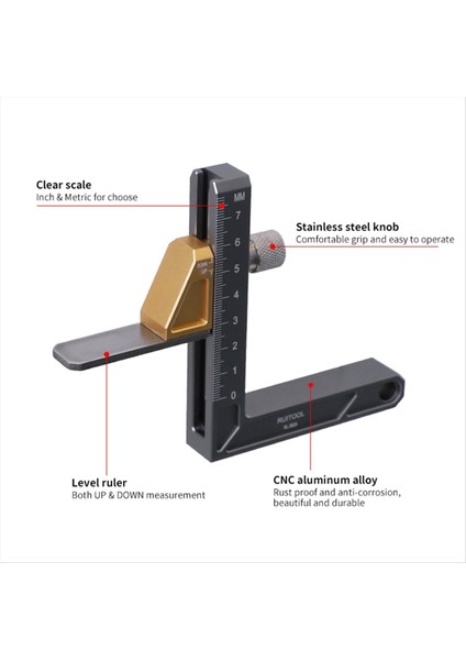 Ruitool Yükseklik Göstergesi Alüminyum Alaşım Tablosu Yükseklik Göstergesi Metrik Ölçüm Aracı Tablo Testere Derinlik Ölçüm Cetveli (Yurt Dışından) modelleri