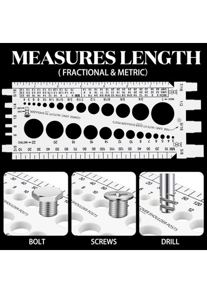 Cıvata Somun Iplik Inç ve Metrik Iplik Test Cihazı Cıvata Göstergeleri Metrik Boyut Gösterge Test Cihazı Ölçüm Aracı Cıvata Vidası-A Ölçmek Için (Yurt Dışından) modelleri