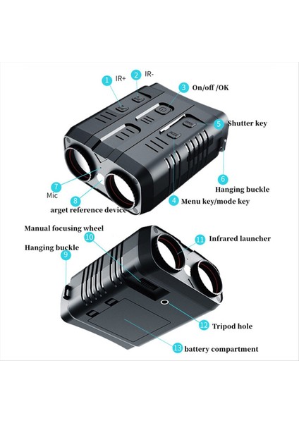 N009 4K Hd Binoküler Gece Görme Kızılötesi 2160P Hd Açık Kamp Avcılık Gecesi Vizyon Goggle Gece Gece Çift Kullanım 800M (Yurt Dışından) fiyatları