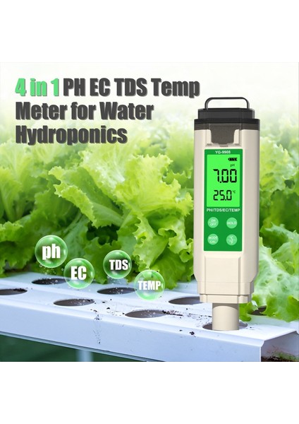 Dijital Ph Metre Hidroponik Su Kalitesi Test Cihazı LCD Arka Işık Termometresi Ph/ec/tds Akvaryumlar Spa Spa (Yurt Dışından) fırsatları