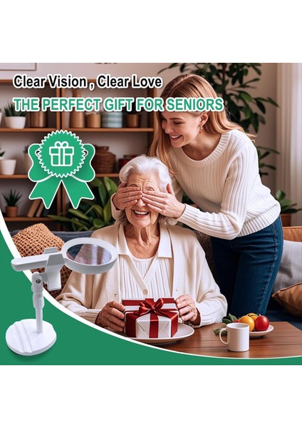 Işık ile Büyüteç 30 x 60 Kat Şarj Edilebilir Büyük Lens 12 LED 3 Mod Aydınlatma Büyüteç Yaşlılar Için Okuma (Yurt Dışından) modelleri