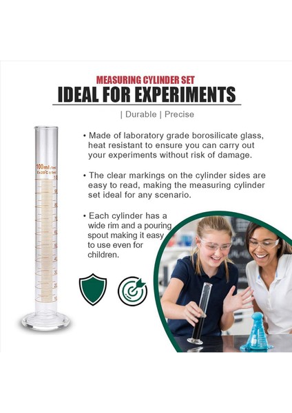 Cam Dereceli Ölçüm Silindir Seti Premium Borosilikat Silindirler Kiti 6 Pipet+4 Fırça+2 Karıştırma Çubuğu (Yurt Dışından) fırsatları