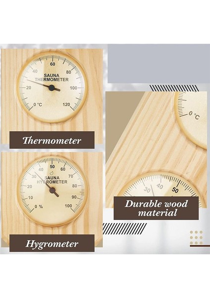 Ahşap Sauna Termometresi ve Higrometre 2 Içinde 1 Nem Sıcaklık Ölçümü Ev Aile Otel Sauna Odası (Yurt Dışından) modelleri