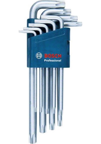 Professional 9 Parça Alyan Anahtarı Seti Torx 1600A01TH4, Mavi
