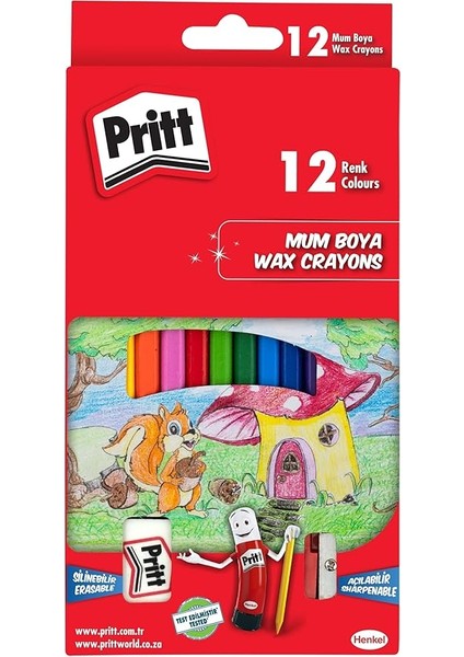 12'li Silinebilir Pastel Boya