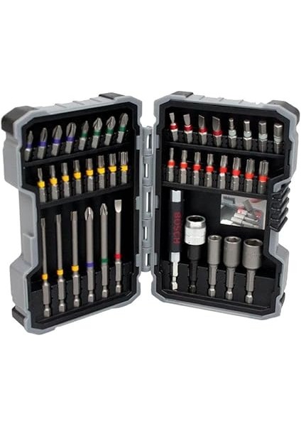 Professional Vidalama Ucu Seti, Gri, 43 Adet, Extra-Hard Tornavida Ucu ve Lokma Anahtarı Seti fiyatları