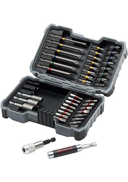 Professional Vidalama Ucu Seti, Gri, 43 Adet, Extra-Hard Tornavida Ucu ve Lokma Anahtarı Seti fırsatları