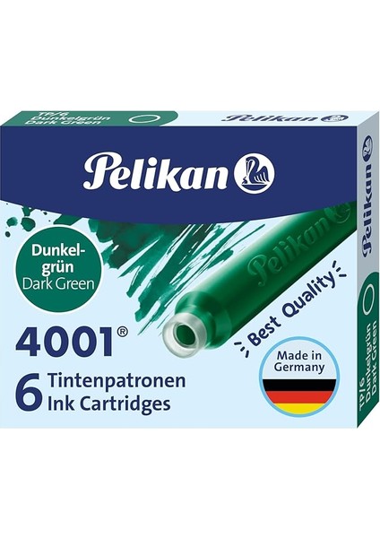 Kartuş Serisi TP6X Dolma Kalem Kartuşu Yeşil