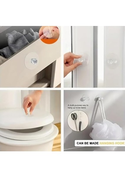 10 Adet Çok Amaçlı Yapışkanlı Askı Kulp Tutamaç Tokmak Kapı Pencere Dolap Çekmece Klozet Kapağı Tutacağı Banyo fırsatları