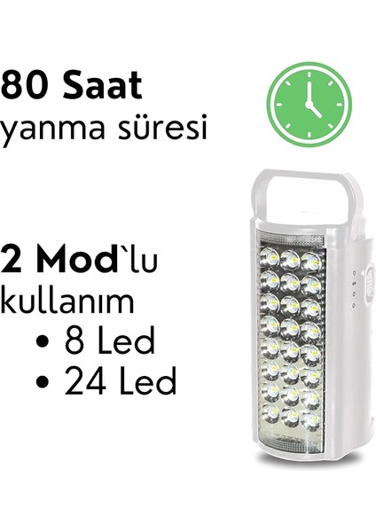 LED 24 Li Taşınabilir Işıldak Kamp Feneri El Feneri modelleri