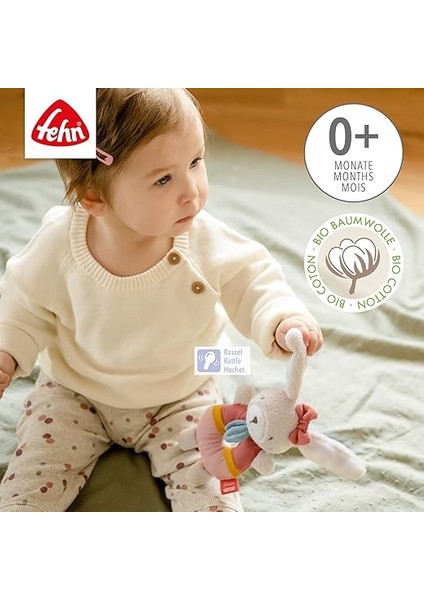 Bebek Halkası Kavrama Oyuncak Tavşan Fehnnatur - Organik Pamuklu Sevimli Oyuncak - Eğlenceli Öğrenme Için Çıngırak ve Oyuncaklı Bebek Oyuncağı - 0+ Aydan Itibaren modelleri