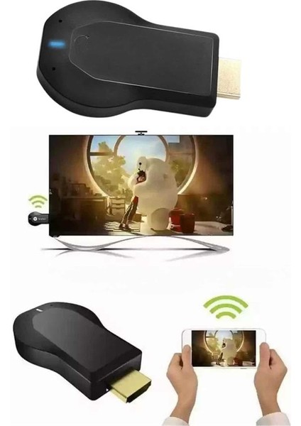 Kablosuz HDMI Wifi Görüntü Aktarıcı Tüm Cihazlara Uyumlu