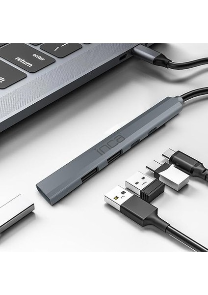 IUTP-06TXT USB Hub, Type-C 3.1, 100W Pd Güç Dağıtımı, 5 Gbps Veri Aktarım, Alüminyum Kasa fırsatları