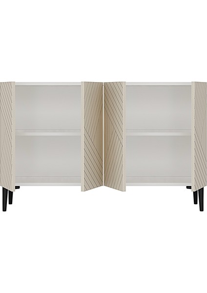 KA1210BT - Ferro Konsol, Tv Sehpası ve Kahve Köşesi 120CM Beyaz-Traverten indirimleri