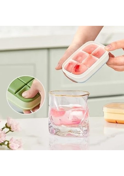 Home 6 Gözlü Basparmak Mini Buz Kalıbı,silikon Mini Buzluk,sunum ve Buz Yapımı Için Kalıp (2 Adet) fırsatları