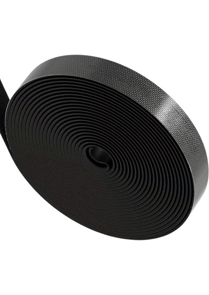 5 Metre Cırt Cırt Bantlı Kablo Sarıcı Düzenleyici Organizatör, Kesilebilir Kablo Düzenleyici Siyah