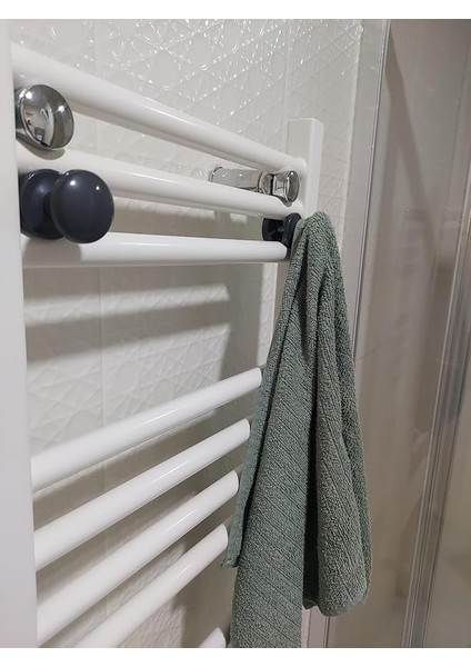 Radyatör Askısı, Banyo Askısı, Bornoz Askısı, Kolay Kurulum, Havlu Kıyafet Askısı, Banyo Kurutmalık (Antrasit)