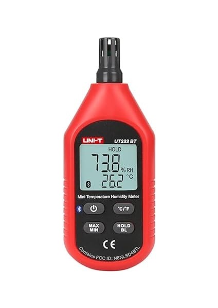 Mini Temperature Humidity Meter LCD Digital Air Temperature Thermometer Hygrometer Gauge Tester Max/mın MODE(UT333BT)