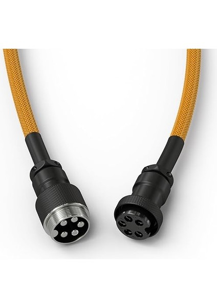 Coiled Keyboard Cable – Coiled USB C Cable Artisan Braided Cables For Mechanical Gaming Keyboard Coiled Cable - Custom Keyboard Cable (Glorious Gold) indirimleri