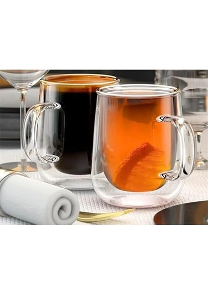 Adet Çift Cidarlı Cam Kupa Bardak 225 ml Çift Camlı Zarif Bardak Kupa fiyatları