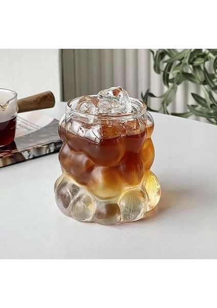 2 Adet Boncuk Şekilli Üç Boyutlu Soğuk Kahve Bardağı Üzüm Bardak Isıya Darbeye Dayanıklı Borosilikat 350ML Cam Bardak modelleri