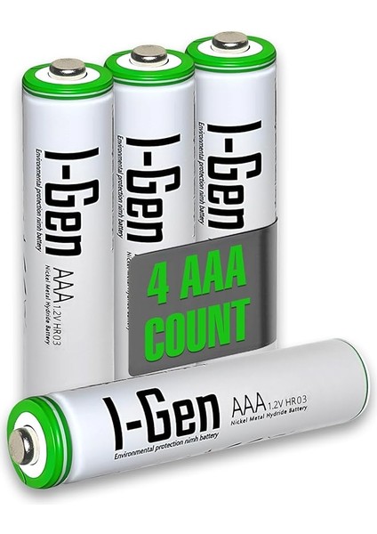 B110 4 Adet Aaa 650 Mah Şarj Edilebilir Ince Kalem Pil 1.2V Ni-Mh Şarjlı Pil