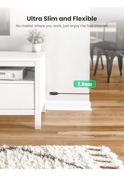 CAT6A Slim 10 Gbps Ethernet Kablosu 1 Metre fiyatları