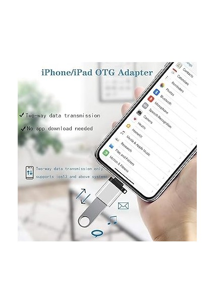 3.0 Lightning Otg Adaptör – Yüksek Hızlı Veri Aktarımı, Telefon Için Lightning To USB Dönüştürücü, Klavye, Mouse, Kart Okuyucu ve Oyun Kumandası ile Uyumlu, Ha-07, Evınto indirimleri