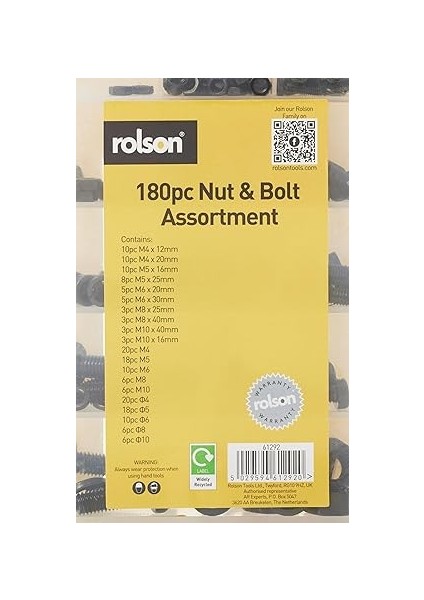Tools 61292 180PC Nut & Bolt Assortment modelleri
