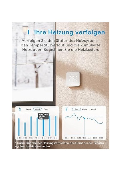 Akıllı Termostat, Kombi Sistemi Kontrolü, Isıtma & Soğutma, Wi-Fi Oda Termostatı, Uzaktan Kontrol, Hassas Isı Ayarı, LED Dokunmatik Ekran, Elektrikli Termostat, Dokunmatik Ekran, Beyaz modelleri