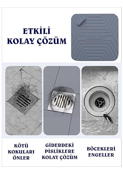 Koku Önleyici Gider Kapağı 5'li Paket Balkon Gider Kapağı Banyo Mutfak Lavabo Balkon Gider Tıkacı Tıpası Kapağı Böcek Önleyici Drenaj Kapağı Gider Koruyucu modelleri