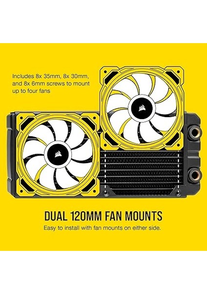 Hydro x Series Xr7 Radyatör (240 Mm, Iki 120 mm Fan Sabitlemesi, Kolay Kurulum, Bakır Konstrüksiyon, Yüksek Kaliteli Poliüretan Kaplama, Entegre Vida Kılavuzu) Siyah modelleri