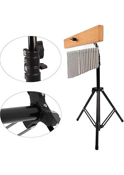 Rüzgar Zil Metal Bar Ayarlanabilir Tripod ile Güzel Açık Sesli Rüzgar Zil Dekorasyon Ahşap Baskı modelleri