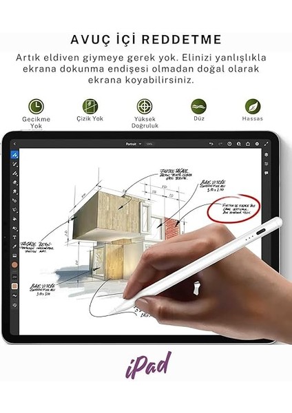 Air 11 & 13 Inç M3 2025 Uyumlu Avuç Içi Reddetmeli Eğim Hassasiyetli Dokunmatik Yazı Kalemi fiyatları