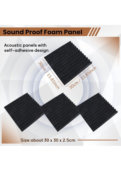 60 Paket Kendi Yapışkan Akustik Paneller Ses Geçirmez Köpük Paneller Ev Için Yoğunluklu Ses Yalıtımı Duvar Panelleri (Siyah) (Yurt Dışından) fırsatları