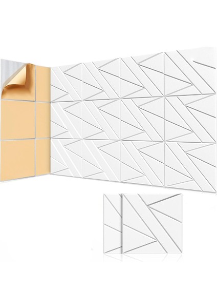 8 Paket Kendi Yapışkan Ses Tabanlı Duvar Panelleri 12X12X0 47IN Ses Masal Köpük Panelleri Ev Stüdyosu Ofis Dekoru Beyaz (Yurt Dışından)