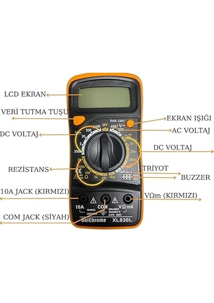 XL830L Dijital Multimetre LED Ekranlı Avometre Mini Ölçü Aleti 9V Pil Hediyeli Cep Multimetresi indirimleri