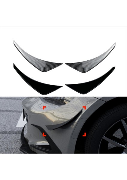 Araba Ön Tampon Yan Ayırıcı Spoiler Sis Lambası Yan Spoiler Trim Için Mazda Miata Mx-5 Nd 2016+ Parlak Siyah (Yurt Dışından) fiyatları