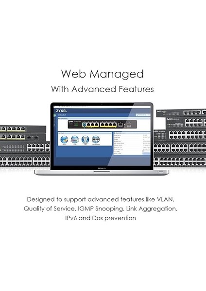 8 Bağlantı Noktalı 10/100/1000 Gigabit Switch | Smartmanaged | Masaüstü/duvar Tipi ve Fansız | Vlan, Igmp, Qos [GS1900-8] fırsatları