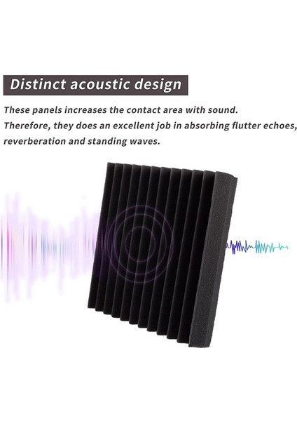 Akustik Köpük Paneller 12 Pc Ses Geçirmez Duvar Panelleri 30X30X5CM Duvarlar Için Yoğunluklu Ses Emici Panel Siyah (Yurt Dışından) fırsatları