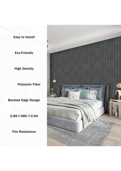 Kendinden Yapışkan Akustik Paneller 12PCS 12X12X0 4inch Ses Emici Paneller Dekoratif Ses Geçirmez Duvar Panelleri (Yurt Dışından) fırsatları