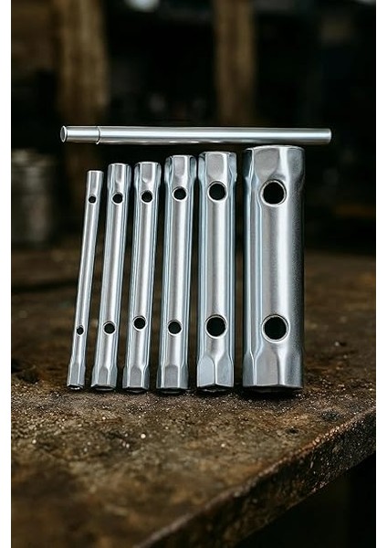 Kovan Anahtar Seti, 6 Parça, Ergonomik El Tutamağı, Dayanıklı Çelik Malzeme, 8-17 mm Arası Kovan Anahtarları, Endüstriyel Kullanıma Uygun, Kompakt, Ekonomik, Onarım Bakım Takım Seti fırsatları