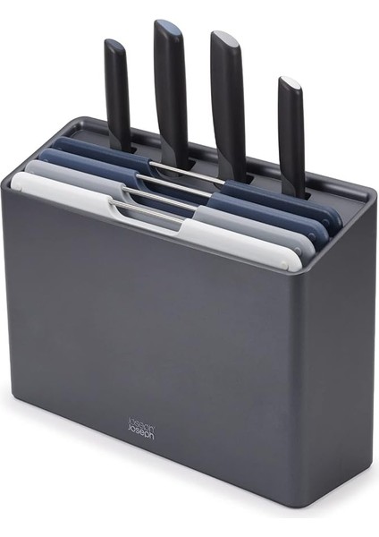 Joseph Folio Plus – 8 Parçalı Bıçak ve Kesme Tahtası Seti, Saklama Çantalı, Grafit