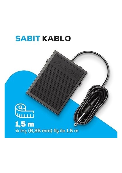 Asp-1 Mkıı - Universal Sustain Pedalı ve Anlık Ayak Pedalı, 1.5m Kablosu ve Kaymaz Tabanlı modelleri