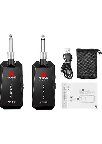 Wp-5g Kablosuz 5.8g Gitar Sistemi Şarj Edilebilir Ses Vericisi ve Alıcısı Ism Bandı Elektrik Bas Gitarlar Için Amplifikatör Aksesuarları fiyatları
