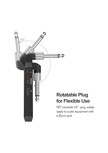Wp-5g Kablosuz 5.8g Gitar Sistemi Şarj Edilebilir Ses Vericisi ve Alıcısı Ism Bandı Elektrik Bas Gitarlar Için Amplifikatör Aksesuarları modelleri