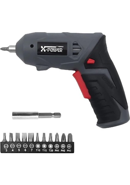 Şarjlı Vidalama Seti 3.6V Akülü Elektrikli Tornavida Kullanımı Kolay ve Pretik Manyetik Elektrikli Tornavida Ev Için LED Çalışma Işığı S12B (S12B)