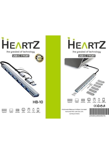 Çok Fonksiyonlu Pd USB Type C Çoğaltıcı Hub Çeşitleri Her Ihtiyacı Giderecek Çeşit Mevcuttur (Usb ve Type C Pd, USB Çoklayıcı 7 Li Hub-10) modelleri