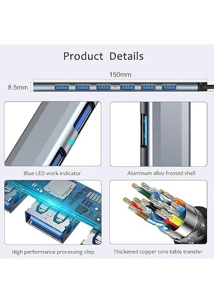 Çok Fonksiyonlu Pd USB Type C Çoğaltıcı Hub Çeşitleri Her Ihtiyacı Giderecek Çeşit Mevcuttur (Usb ve Type C Pd, USB Çoklayıcı 7 Li Hub-10) indirimleri