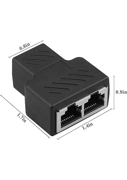 2 Portlu Splitter, Çift Lan Kablosu, Ethernet Bölücü, RJ45 Dişi Adaptör Konnektörü - Ethernet Splitter Cable fiyatları